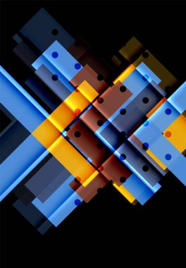 Siyah arka plan üzerinde renkli oklar