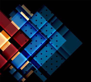 Siyah arka plan üzerinde renkli oklar