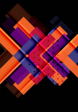 Siyah arka plan üzerinde renkli oklar