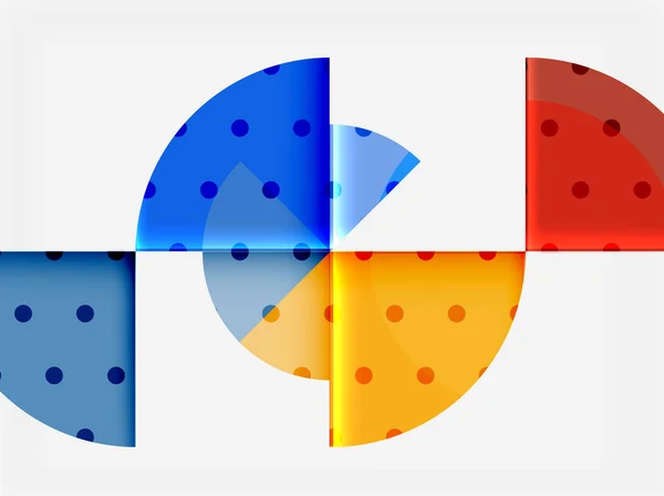 Geometrisk cirkel abstrakt banner — Stock vektor