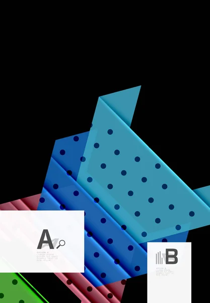 Trianglar och geometriska former abstrakt bakgrund — Stock vektor