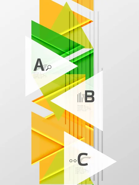 การออกแบบพื้นหลังสามเหลี่ยมสี — ภาพเวกเตอร์สต็อก