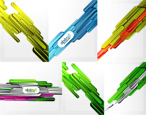 Vektör düz çizgi arka plan set