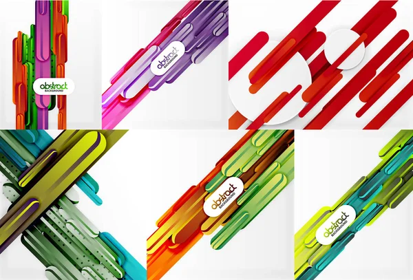 Vektör düz çizgi arka plan set