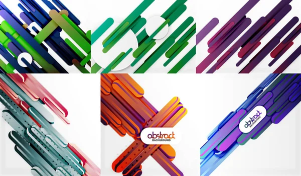 Vektör düz çizgi arka plan set