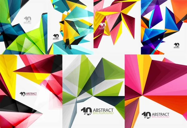 Dreieck digitale abstrakte Hintergrundsammlung — Stockvektor