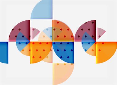 Siyah arka plan üzerine daire öğeleri