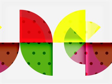 Siyah arka plan üzerine daire öğeleri