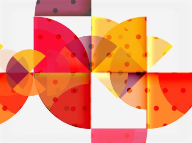 Siyah arka plan üzerine daire öğeleri