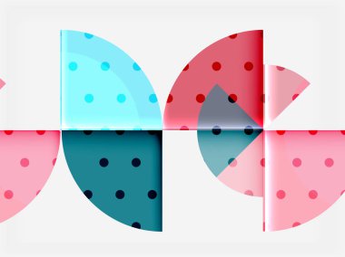 Siyah arka plan üzerine daire öğeleri