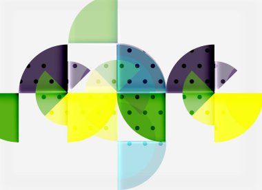 Siyah arka plan üzerine daire öğeleri