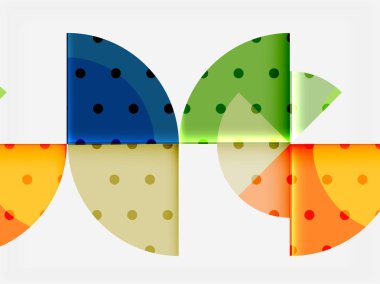 Siyah arka plan üzerine daire öğeleri