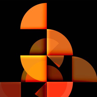 Geometrik daire soyut afiş