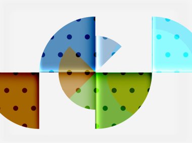 Geometrik daire soyut afiş