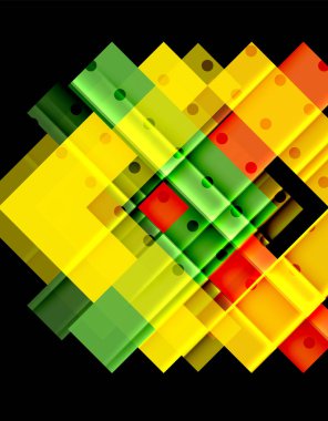 Siyah arka plan üzerinde renkli oklar
