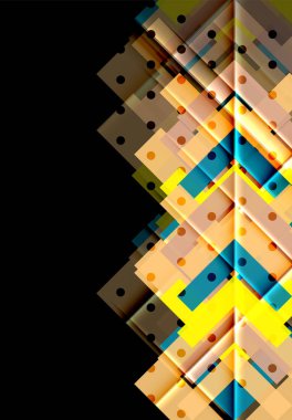 Siyah arka plan üzerinde renkli oklar