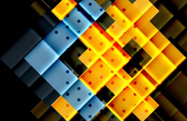 Siyah arka plan üzerinde renkli oklar