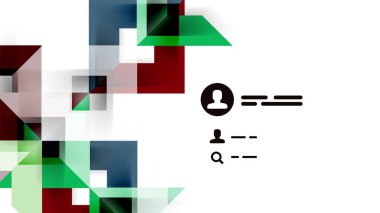 İş tanıtımı geometrik şablonu