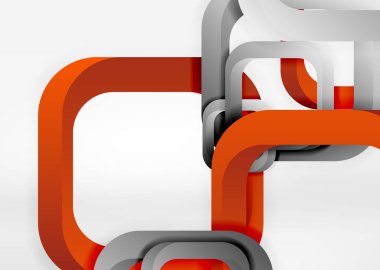 Işık geometrik şekiller kareler gri 3d uzay