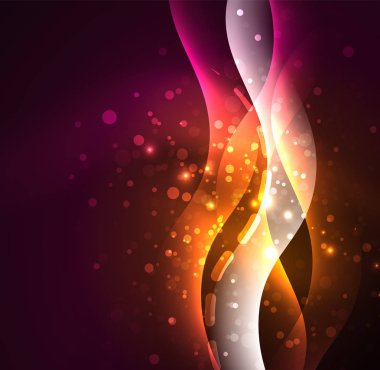 Parlayan dalga, duman tasarım dalgalı çizgiler vektör