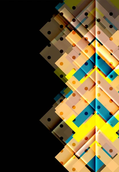 Siyah arka plan üzerinde renkli oklar