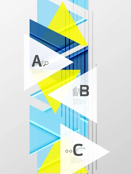 Driehoeken en geometrische vormen abstract achtergrond — Stockvector