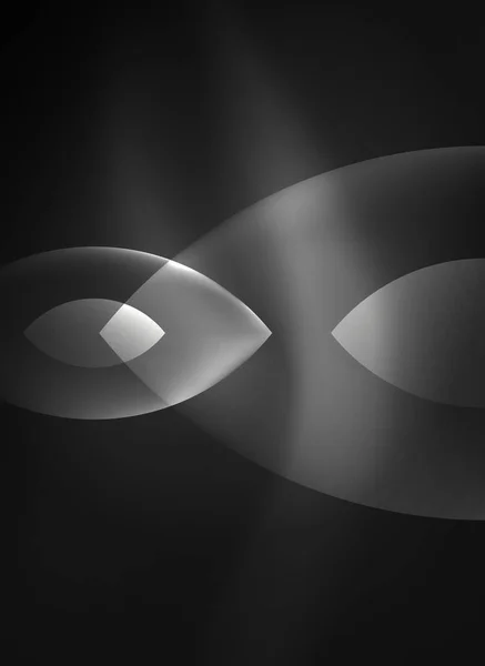 Светящиеся современные геометрические формы в темном пространстве — стоковый вектор