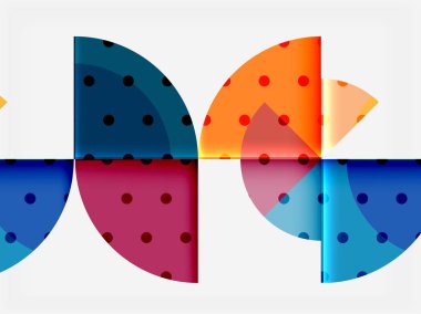 Siyah arka plan üzerine daire öğeleri