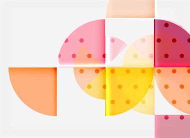 Siyah arka plan üzerine daire öğeleri