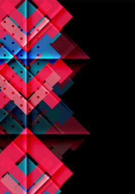 Siyah arka plan üzerinde renkli oklar