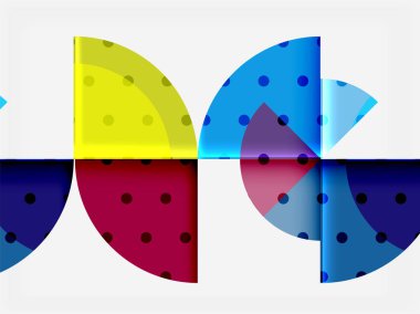 Siyah arka plan üzerine daire öğeleri