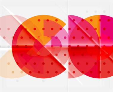 Siyah arka plan üzerine daire öğeleri