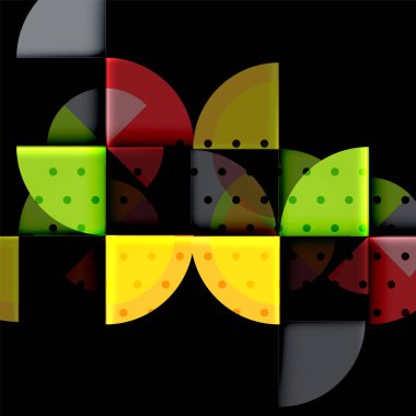 Geometrik daire soyut afiş