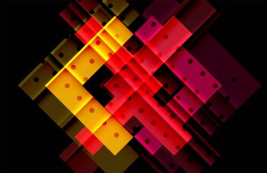 Siyah arka plan üzerinde renkli oklar