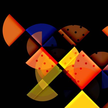 Geometrik daire soyut afiş