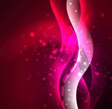 Parlayan dalga, duman tasarım dalgalı çizgiler vektör