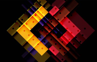 Siyah arka plan üzerinde renkli oklar