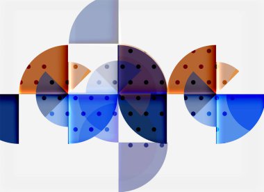 Siyah arka plan üzerine daire öğeleri