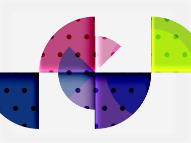 Siyah arka plan üzerine daire öğeleri