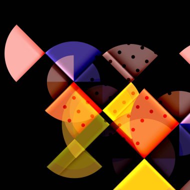 Geometrik daire soyut afiş