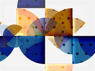 Siyah arka plan üzerine daire öğeleri