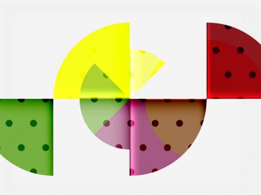 Geometrik daire soyut afiş