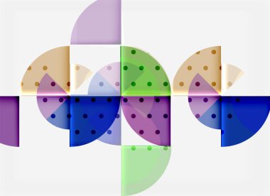 Geometrik daire soyut afiş