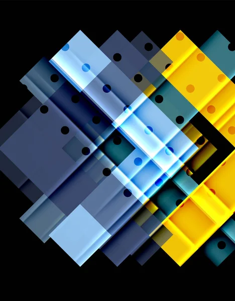 Siyah arka plan üzerinde renkli oklar