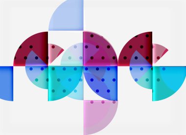 Siyah arka plan üzerine daire öğeleri