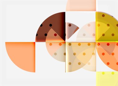 Siyah arka plan üzerine daire öğeleri