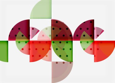 Geometrik daire soyut afiş