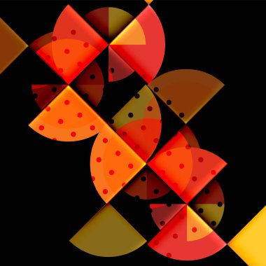 Geometrik daire soyut afiş