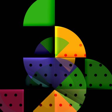 Geometrik daire soyut afiş