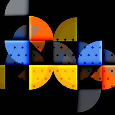 Geometrik daire soyut afiş